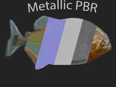 Piranha fish Free low-poly 3D model