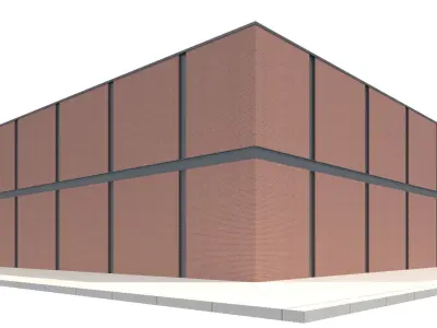 Commercial Building-013 Movie Theater- Low Poly 3D model