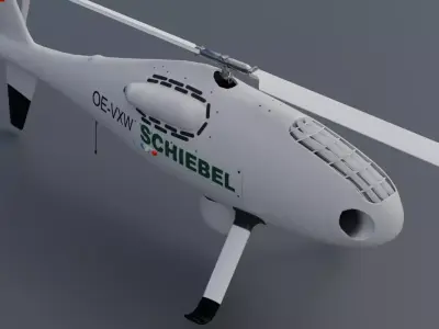 Schiebel Camcopter S-100 The GHOSTCOPTER Low-poly 3D model