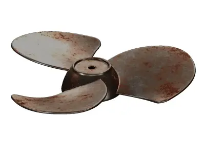 Rusty Metal Fan Blade 3D model