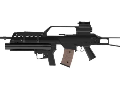 Heckler Koch AG36 Grenade launcher 3D model