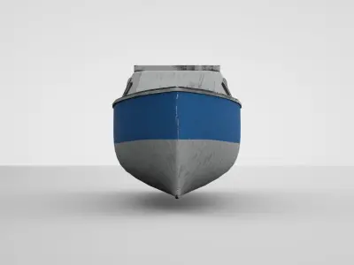 Lifeboat - Type 9 - Boat Davit - Warship Textured 3D model
