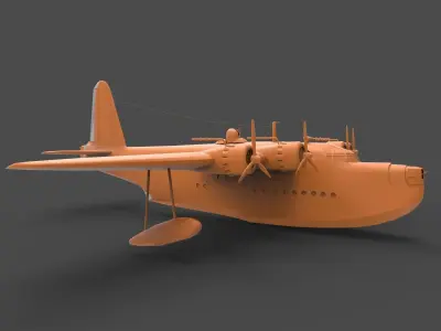 Short Sunderland 3D print model