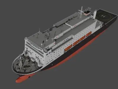 Training Ship PATRIOT STATE 3D model Low-poly 3D model
