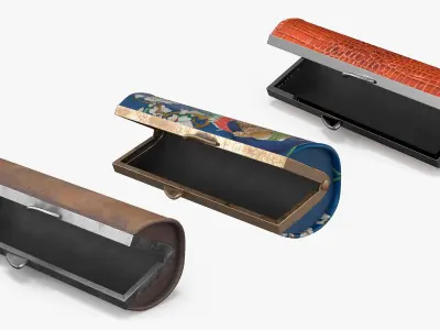 Vintage Glasses Cases Collection 3D model