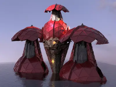 Masters Ruby sci fi Tower 2 designs 3D model