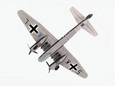 Dornier Do 17 Low-poly 3D model