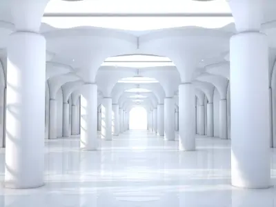  Classic Futuristic Interior 3D model