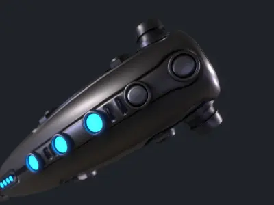 Futuristic Baseball Bat Low-poly 3D model