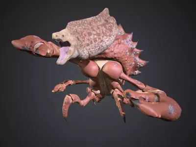 Abisal Monster Low-poly 3D model