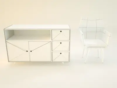 Sideboard Korppi - Nora Chair Free low-poly 3D model