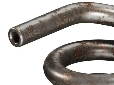 Rusty Spiral Heating Coil 3D model