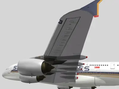 Airbus A-380 Singapore Airlines 3D model