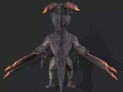  Birds Monsters  Low-poly 3D model