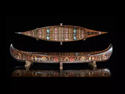 Canoe Low-poly 3D model