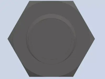 Bolt Partial Thread Hexagonal Head M24x170mm 3D model