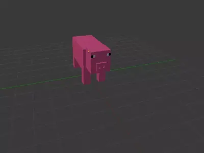Minecraft Pig 3D model