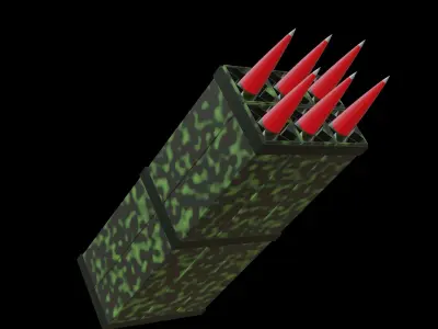 Manufacture and 3D modeling of a rocket 3D blender Low-poly 3D model