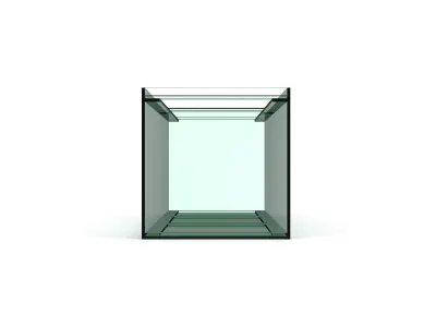Aquarium glass fish tank Low-poly 3D model