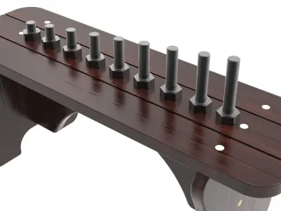 3D model for 1 BSW bolts with different length 3D model