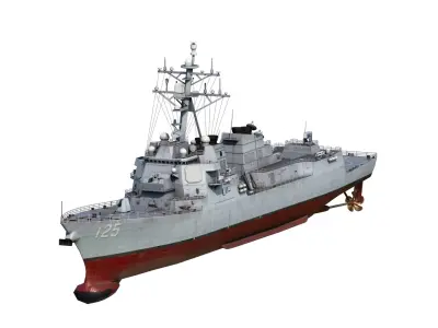 Arleigh Burke Flight III Destroyer DDG125 Low-poly 3D model