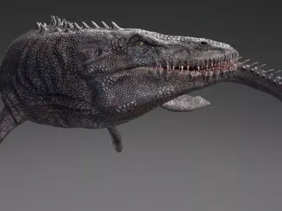 Dinosaur Mosasaurus - Sea Monster Series 4 Low-poly 3D model