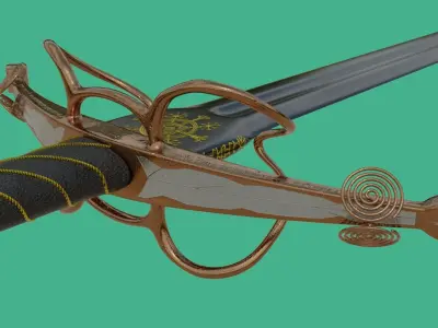 Bastard Sword 3D model