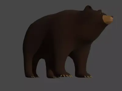 Low Poly Bear Low-poly 3D model