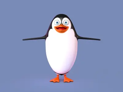 Penguin Low-poly 3D model
