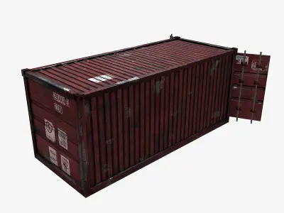 Container 4 shipping Low-poly 3D model