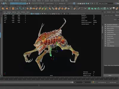 Insects family pack Low-poly 3D model