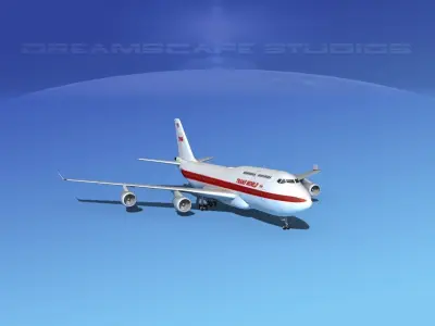 Boeing 747-400 TWA 3 3D model