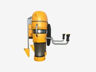 Jetpack C03 Yellow - SciFi Character Design Low-poly 3D model