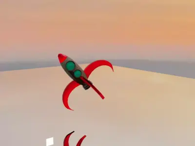 Advance Rocket Low Poly Sci-Fi Spaceship 3D Model Free low-poly 3D model