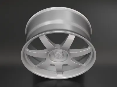 3D model Wheel silver 3D model