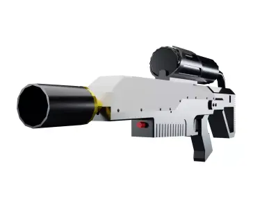 Flamethrower Low-poly 3D model