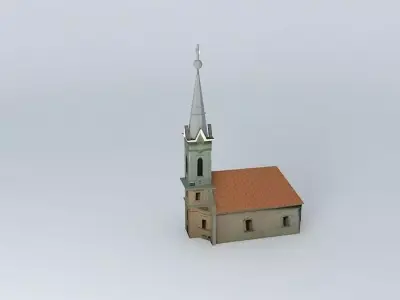 The Lutheran Churchi Ősagárd Free 3D model