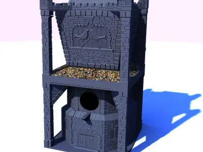 BIRDHOUSE and FEEDER - MEDIEVAL CASTLE 3D print model
