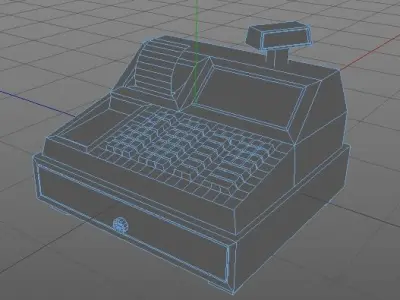 Game-ready Cashier Machine Low-poly Low-poly 3D model