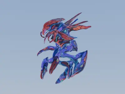 Alien Monster 2 Low-poly 3D model