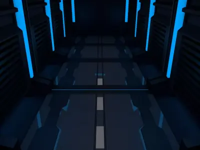 Sci Fi Corridor 3D model 186