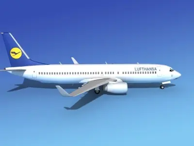 Boeing 737-800ER Lufthansa 3D model