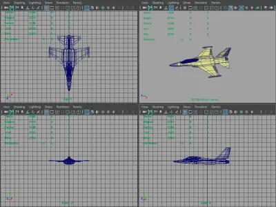 FGA Aircraft FA-71 Low-poly 3D model