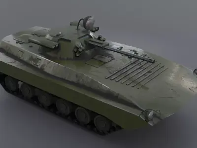 Infantry war machine Low-poly 3D model