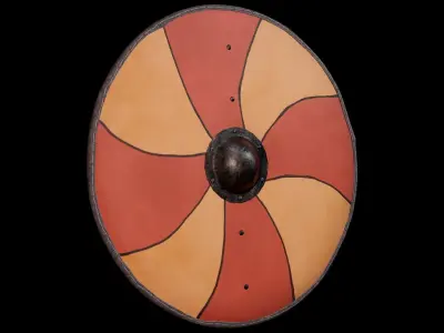 3D Viking shield Game Ready model Low-poly 3D model