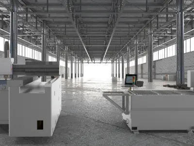 Laser cutting machine 3D model