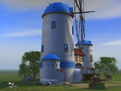Greek windmill 3D model