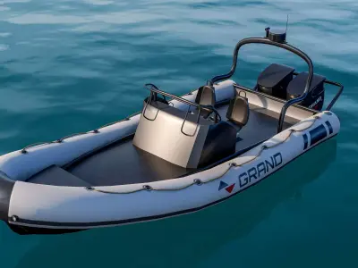 Inflatable boat 3D model