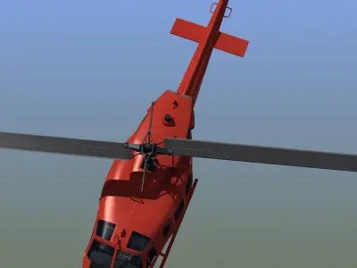 Bell 212 Rescue Helicopter 3D model