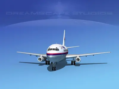 Boeing 737-100 Malaysia 3D model